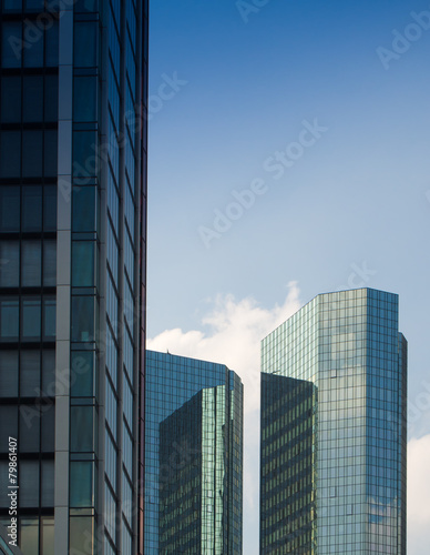 In the center of the financial district of Frankfurt, Germany © gertect