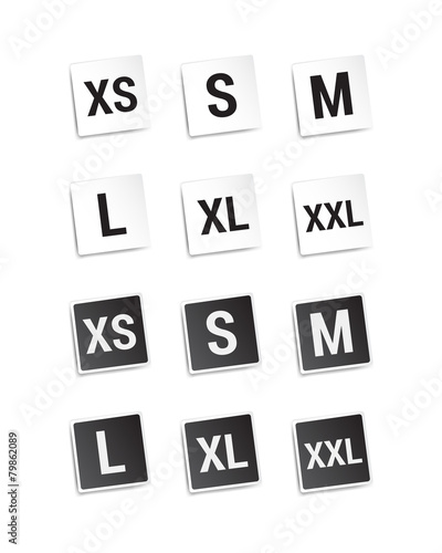 Size Clothing Stickers