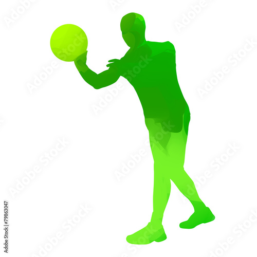 Abstract basketball player