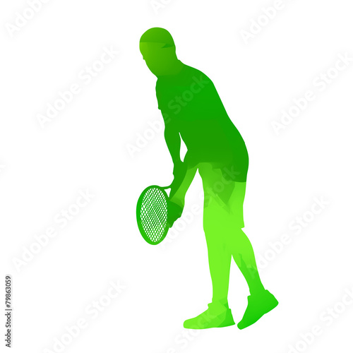 Abstract vector tennis player