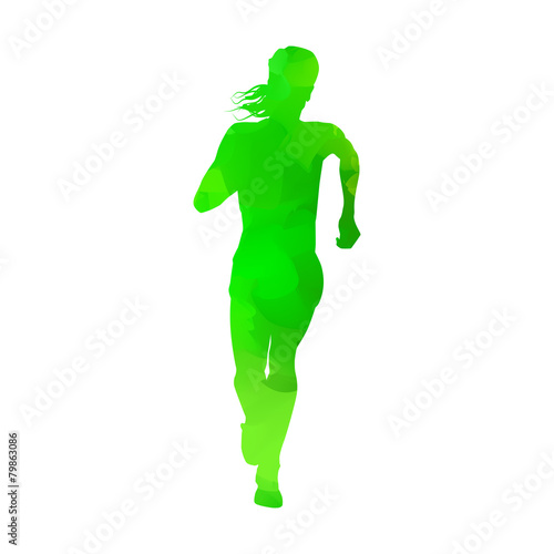Abstract running woman