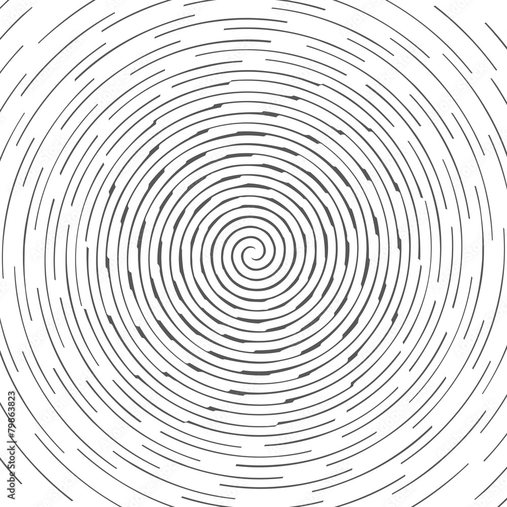 Abstract spiral design pattern. Circular, rotating background