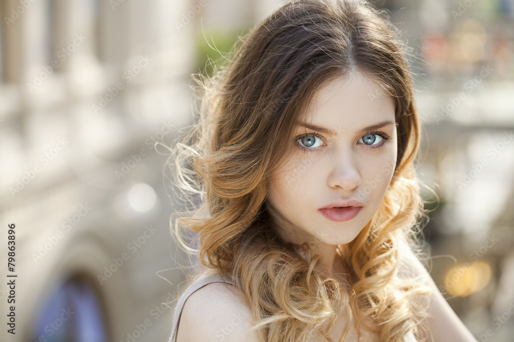 Fototapeta premium Young beautiful woman