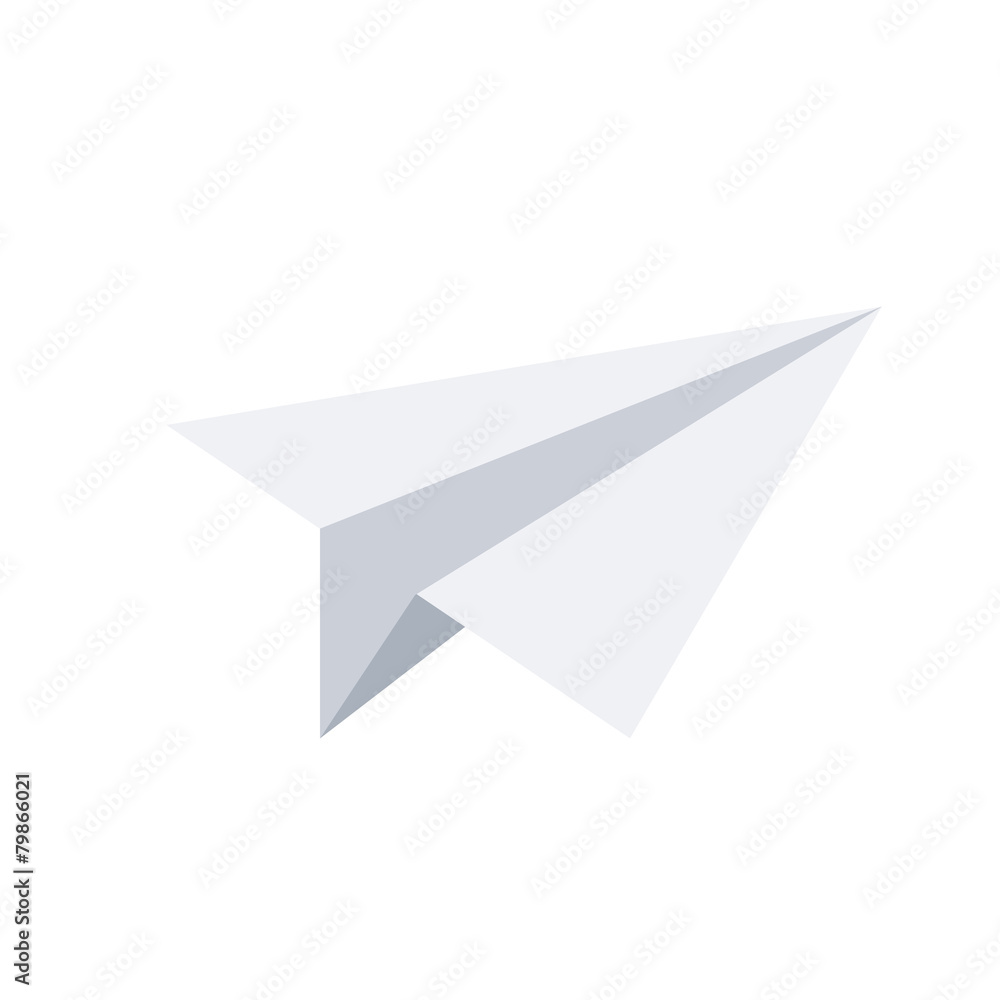 Paper airplane. Paper airplane.