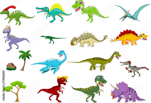 Dinosaur cartoon collection set for you design