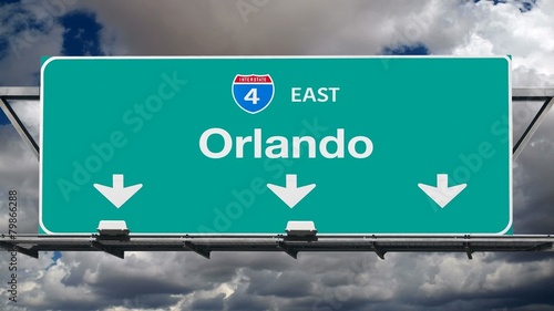 Orlando Interstate 4 Freeway Sign Time Lapse