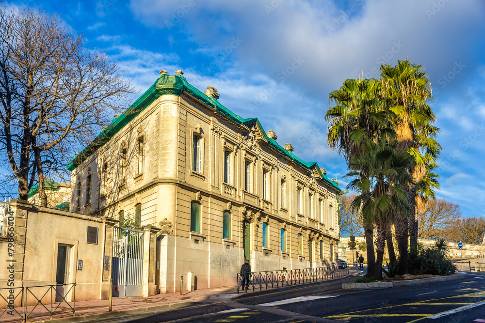 Building in the city center of Montpellier - France, Languedoc-R