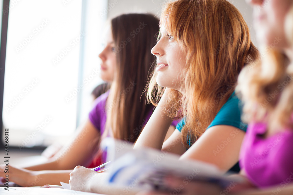 Students in a classroom during class Students in a classroom during class