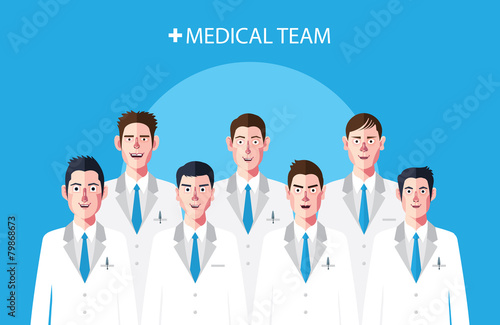 Flat characters of doctor's concept illustrations