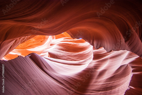 Inside view of a slot canyon