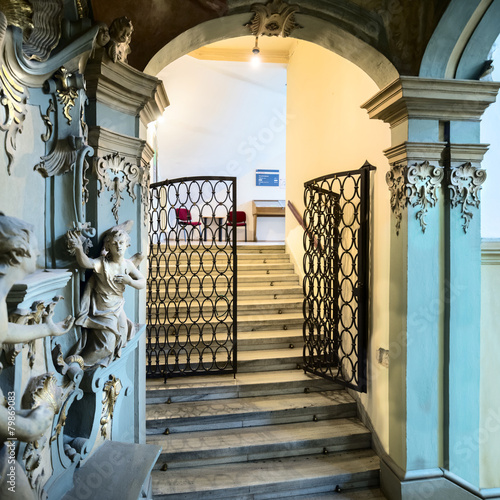Photography Clementimun in Prague, old staircase