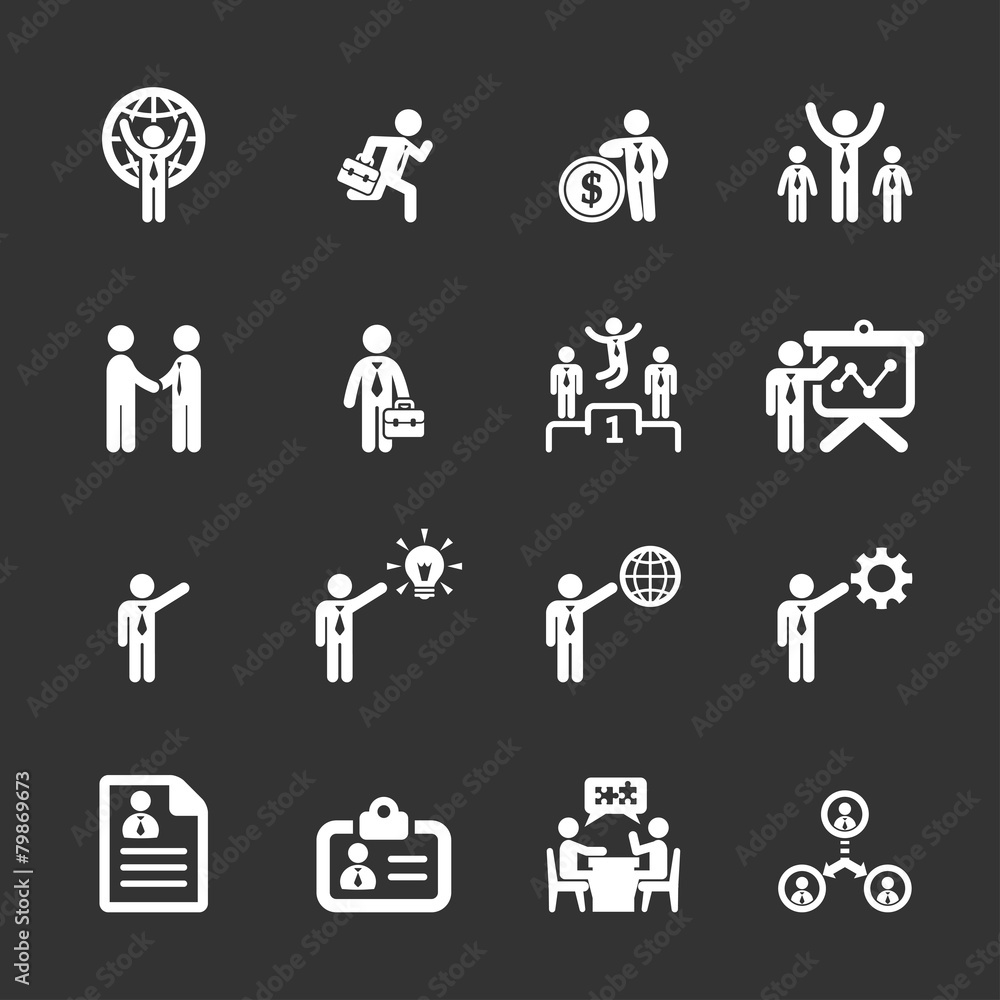 business and management icon set 5, vector eps10 business and management icon set 5, vector eps10