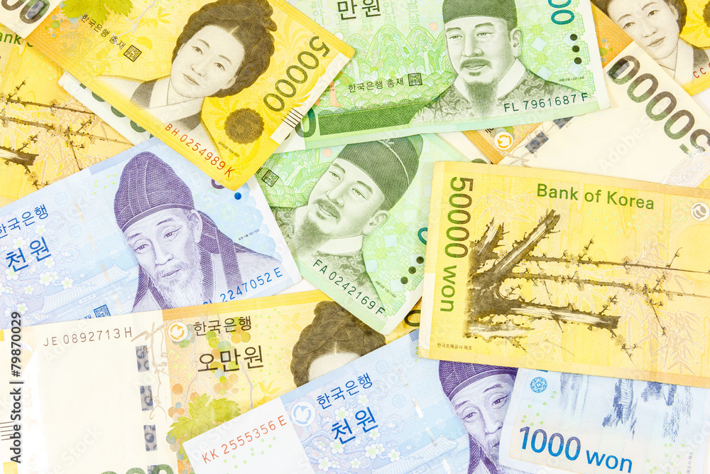 Fototapeta premium Korea money