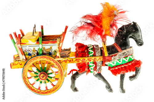 Sicilian folkloristic horse cart photo