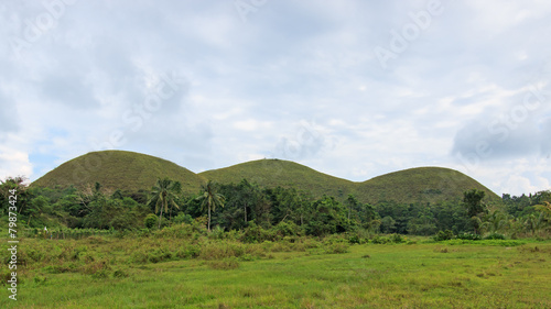 Panoramic view of the Chocolate Hills in Bohol, Philippines.