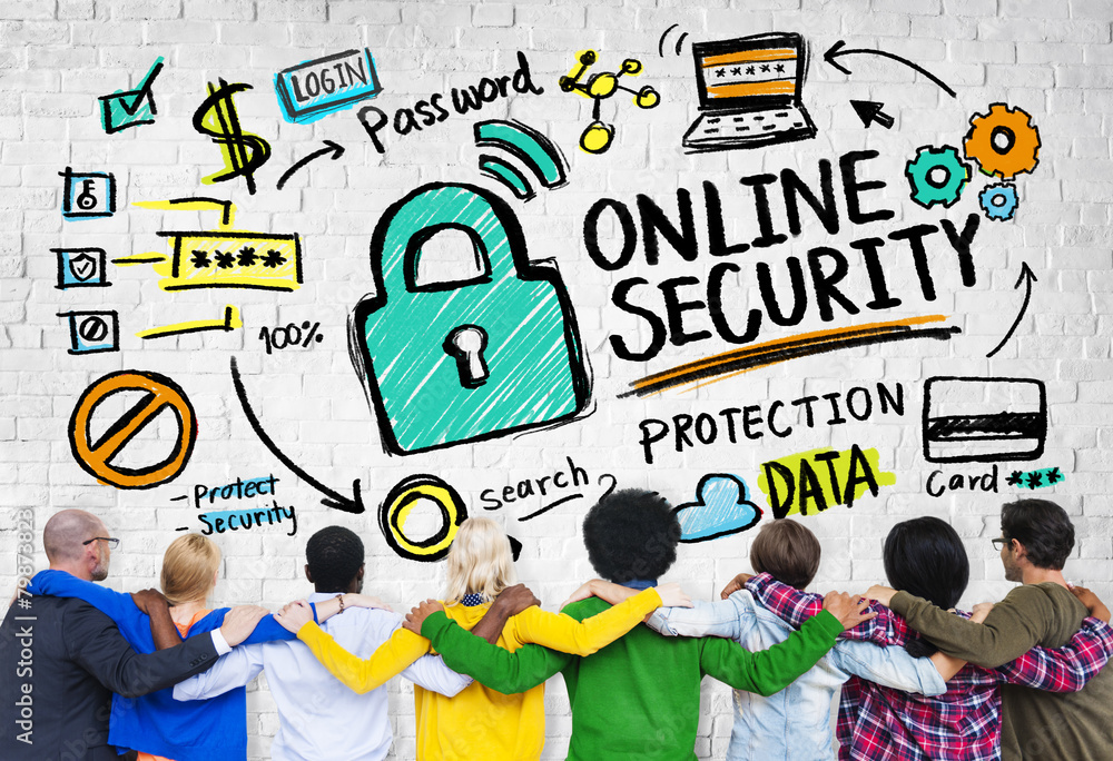 Obraz premium Online Security Protection Internet Safety People Concept