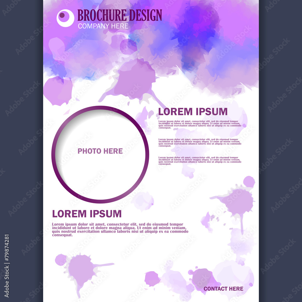 Vertical business brochure for design