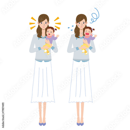 親子　イラスト　表情