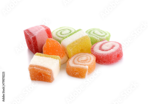jelly candy isolated on white background