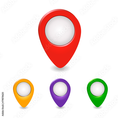 Set of map pointers - Vector Free Download Set of map pointers - Vector - GFXLoad