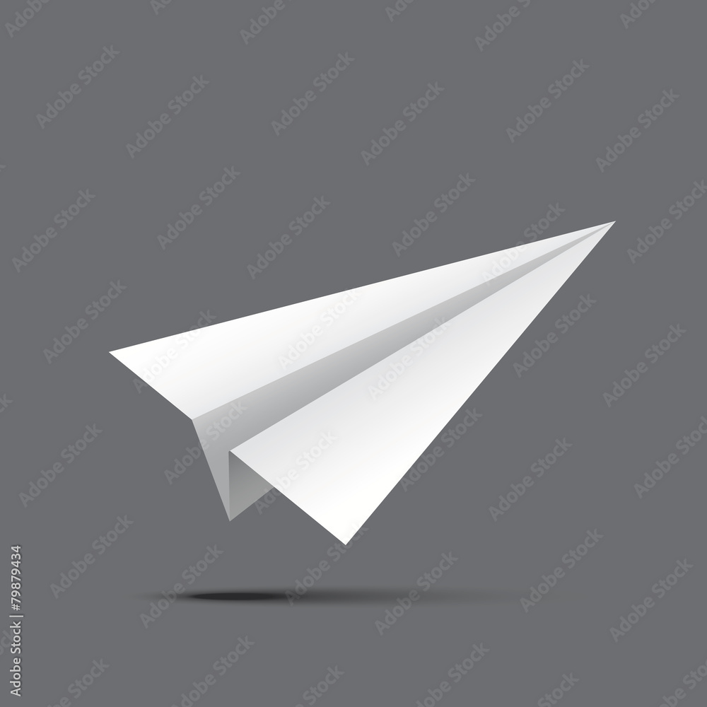 Paper Plane isolated on grey background. Vector illustration Paper Plane isolated on grey background. Vector illustration