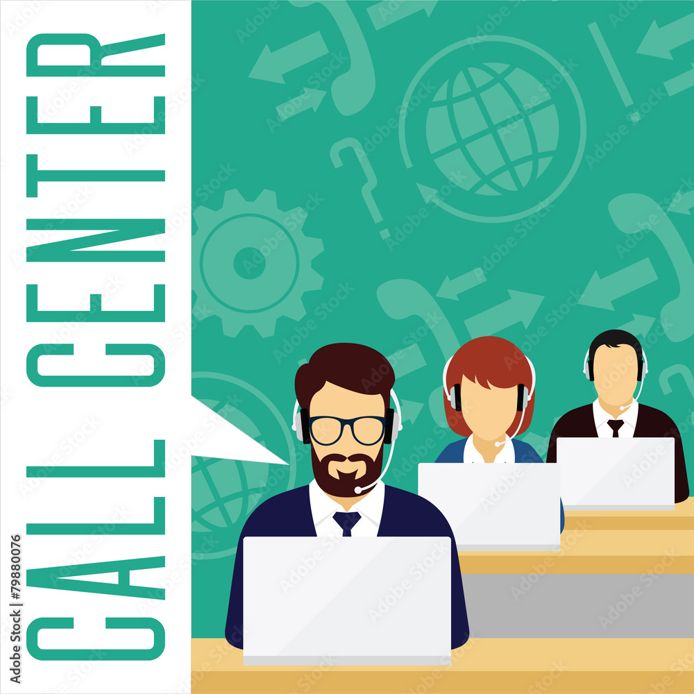 Vector customer service concept. Call center. Vector customer service concept. Call center.