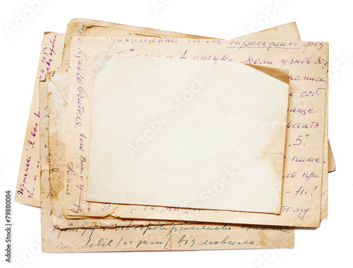 Vintage background with old papers and letters