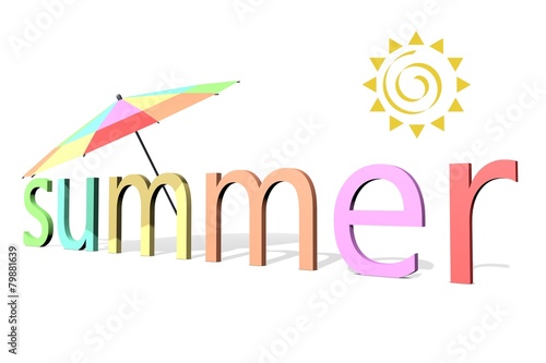 zomer parasol in het zonnetje photo