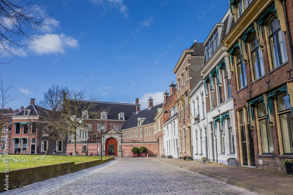 Old houses and the Prinsenhof at the Martinihof in Groningen