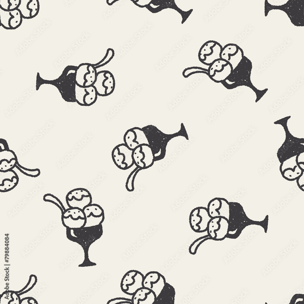 doodle ice cream seamless pattern background doodle ice cream seamless pattern background