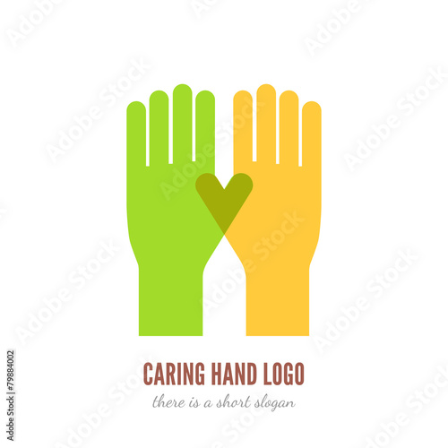 Caring hand logo