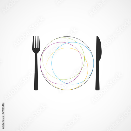 assiette et couvert