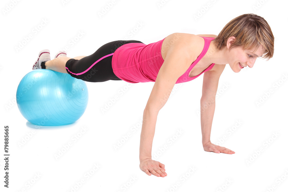 Liegestütz auf Pezziball Liegestütz auf Pezziball