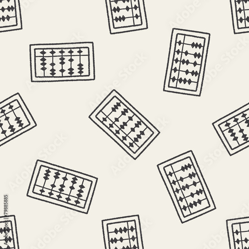 doodle abacus seamless pattern background