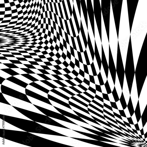 Design monochrome movement illusion checkered background