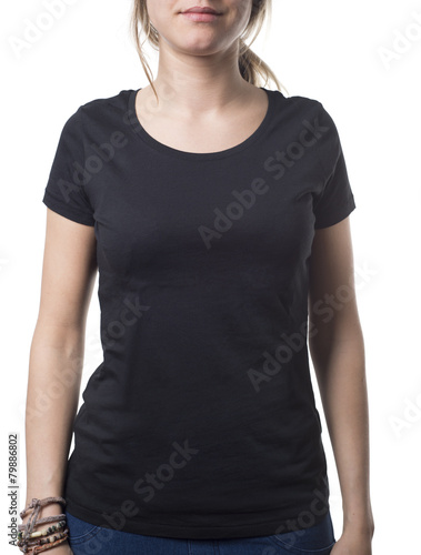 female black shirt template