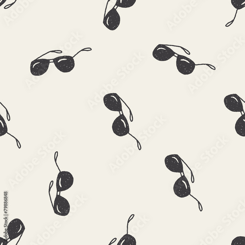 doodle sunglasses seamless pattern background