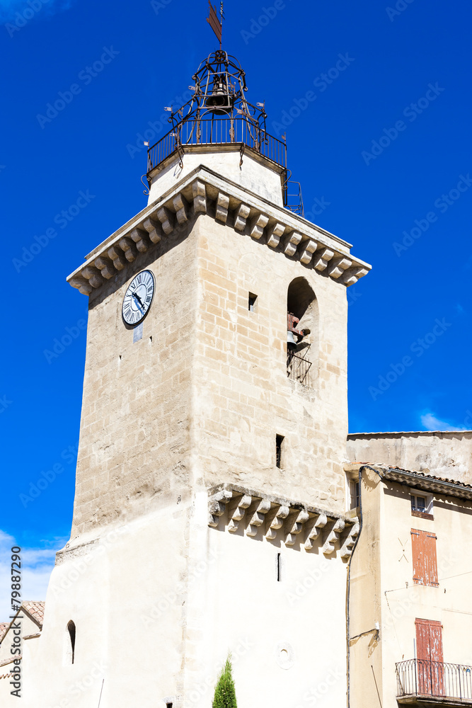 bell tower of Saint Vincent Church, Nyons, Rhone-Alpes, France