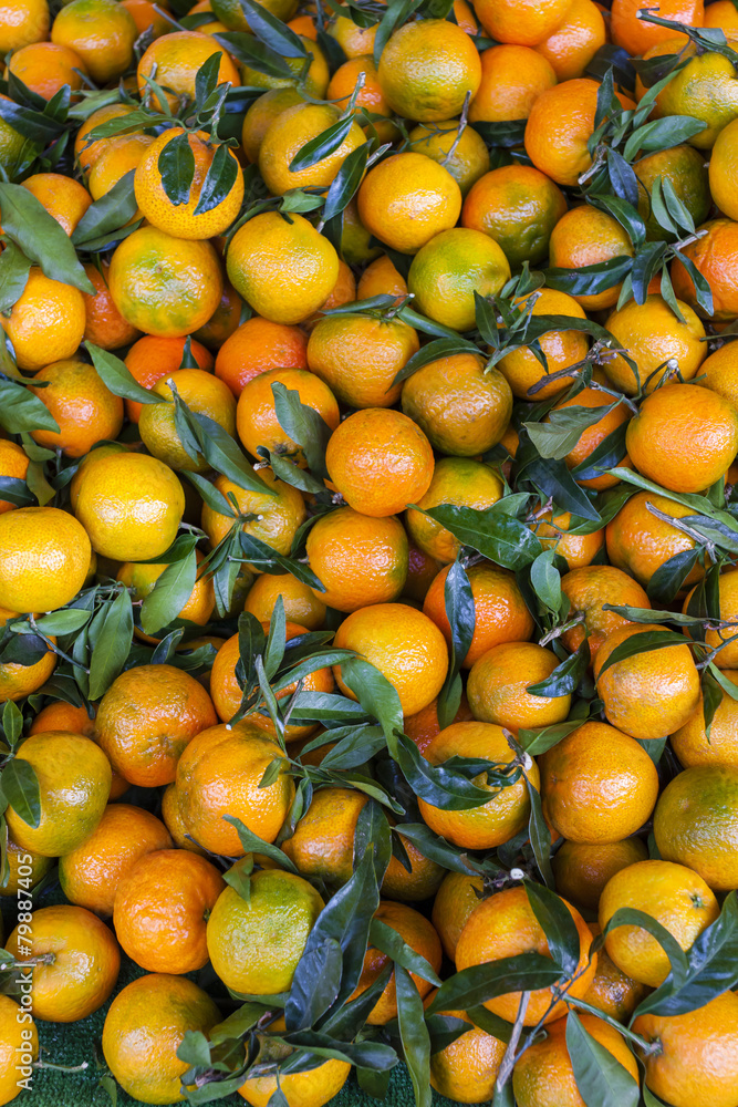 tangerins, market in Forcalquier, Provence, France