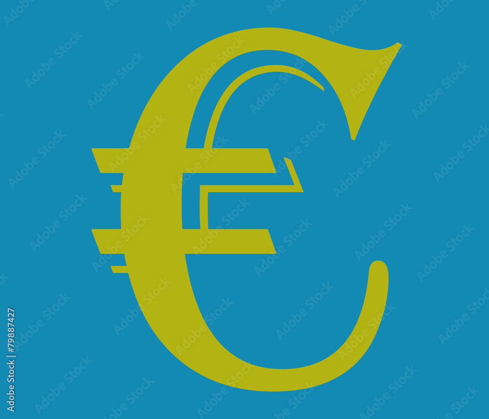 Flat euro icon Flat euro icon