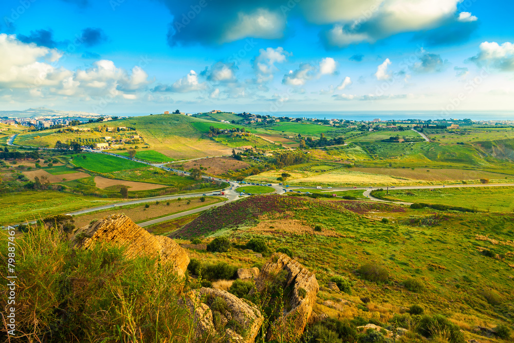 Naklejka premium south-west Sicily region