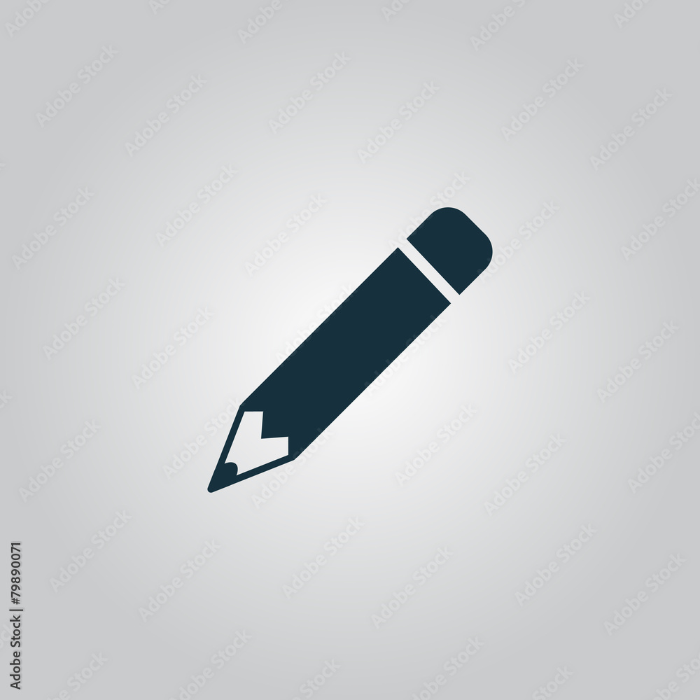 Pencil icon, flat design Pencil icon, flat design