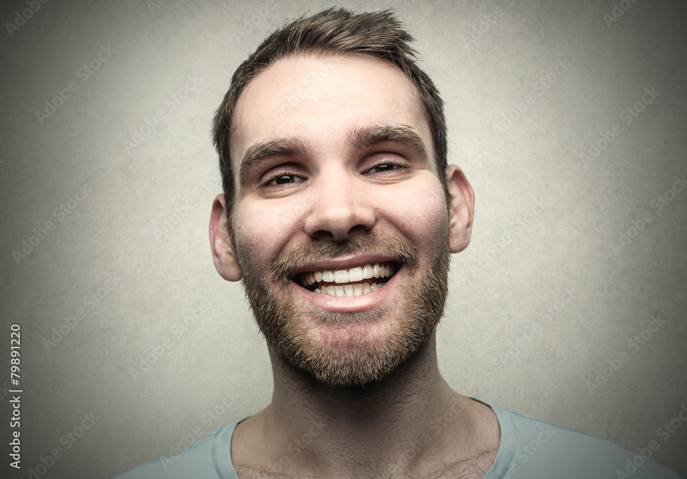Naklejka premium Happy man smiling