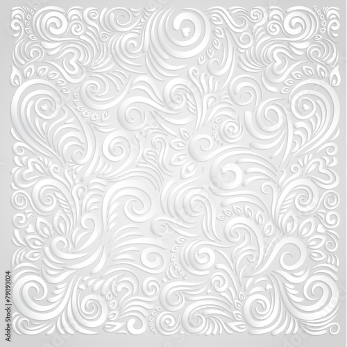 White floral paper background