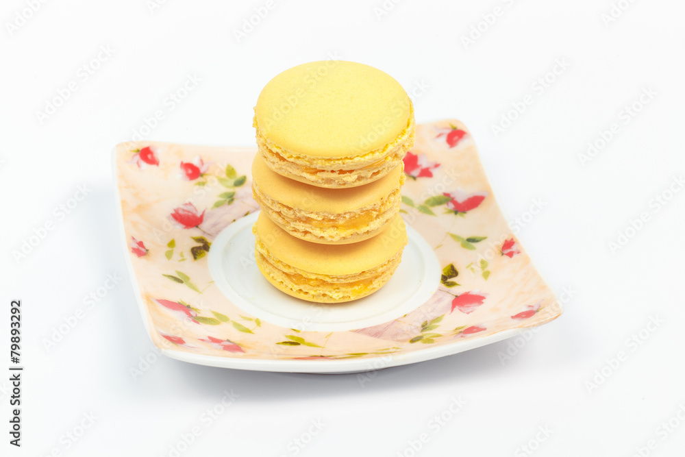 Macaroons on a plate
