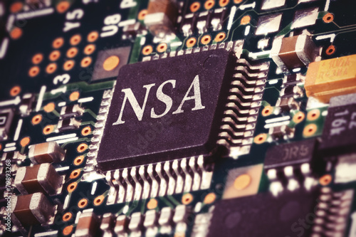 NSA computer chip spying inside a computer photo