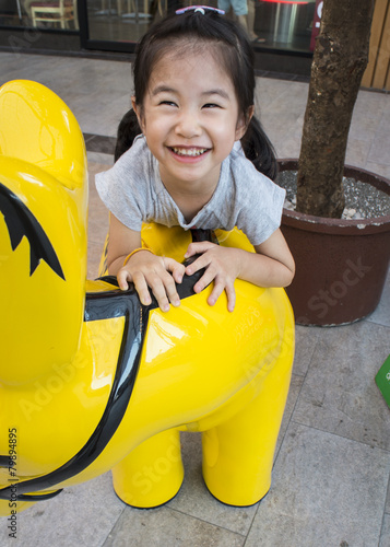 girl smiling play happy relax cute smile concept photo