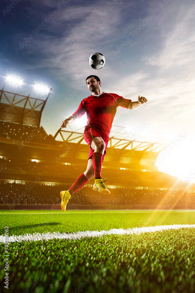 Naklejka premium Soccer player in action