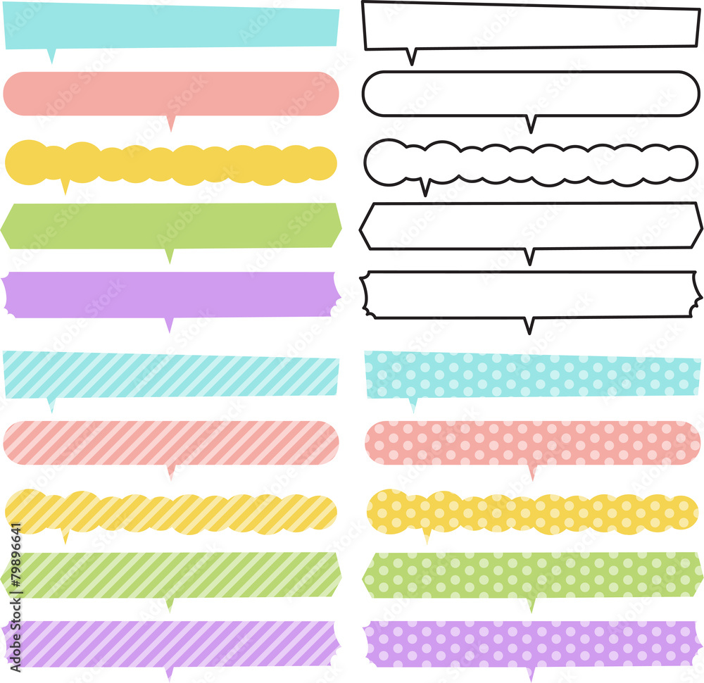 横長の吹き出し Stock Vector Adobe Stock