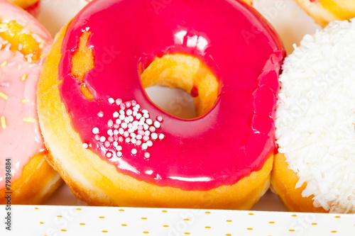 donuts - frische bunte Donuts photo